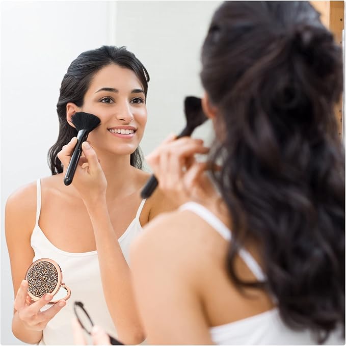 Roowest 20 Pcs Inspirational Compact Mirror Sometimes You Forget You're Awesome Appreciation Gifts for Women Mother's Day Party Favors Magnifying Pocket Mirror (Rose Gold)