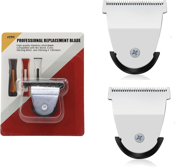2PCS Mag Timmer Blade Replacement 2111 Blades Compatible with Wahl Sterling Mag Trimmers 8841/8143 /8700,Fits Sterling Mag 8779 and Beret 8841 Trimmer