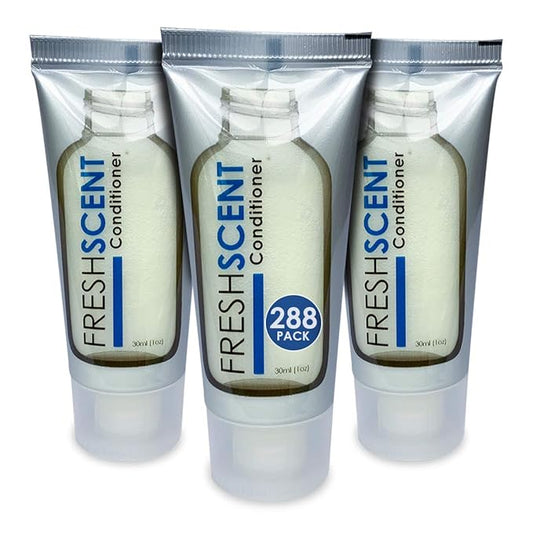 Freshscent Conditioner 1oz (288 Pack) Hotel Travel Size, Bulk Amenities and Toiletries for Hospitality