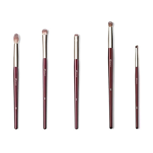 BK BEAUTY - BRUSH SET FOR HOODED OR SMALLER EYES (5PC) - Eyeshadow Brush Set for Blending, Smudging & Defining Eyeshadow and Eyeliner | Premium Eye Makeup Brushes for Precise Application