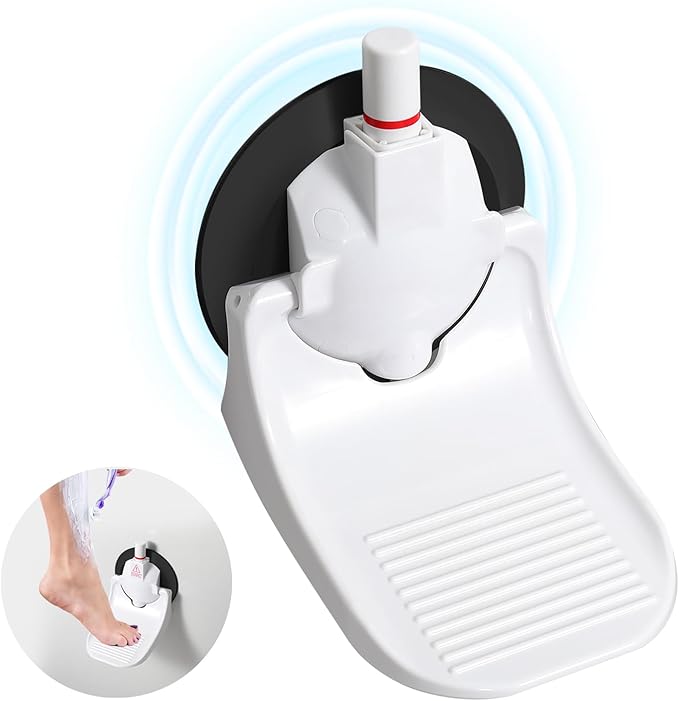 Shower Foot Rest for Shaving Legs with No Drilling Suction Cup, Shower Step for Shaving Legs, Reusable Bathroom Pedal, Pedicure Foot Rest, Shower Shaving Leg Assist, Load Capacity 288 Pounds, White