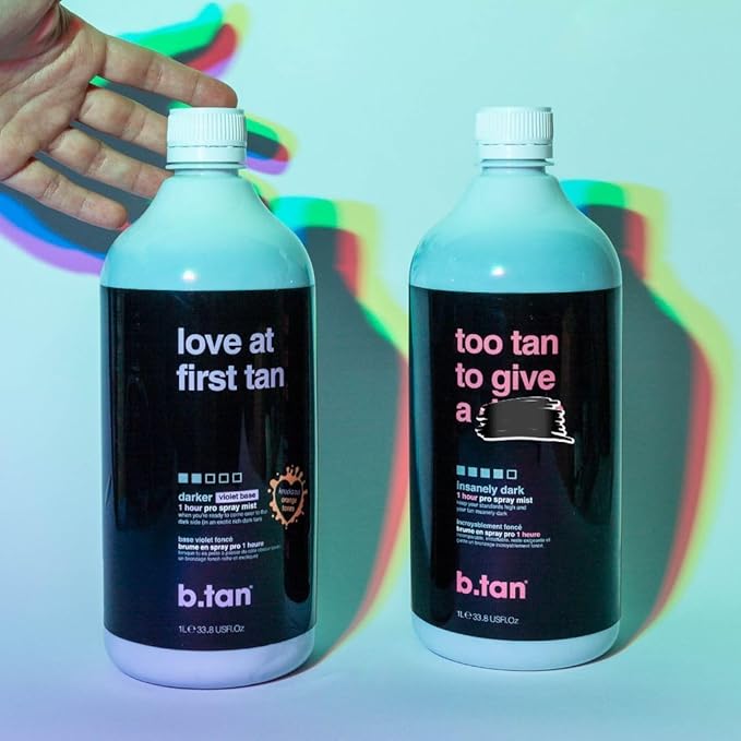 b.tan Spray Tan Kit | At Home Spray Tanning Kit, Includes Spray Tan Machine, Tanning Applicator Mitt, 8 Fl Oz Solution Mist