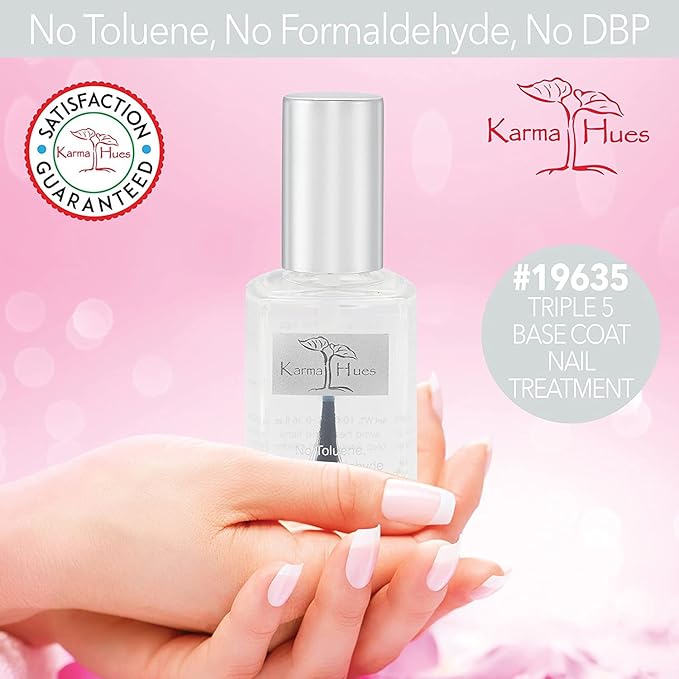karma organic Unscented Nail Polish Remover, Non-Toxic Nail Treatment Vegan Cruelty-Free) (Unscented) (Unscented +Top/Triple Bas)