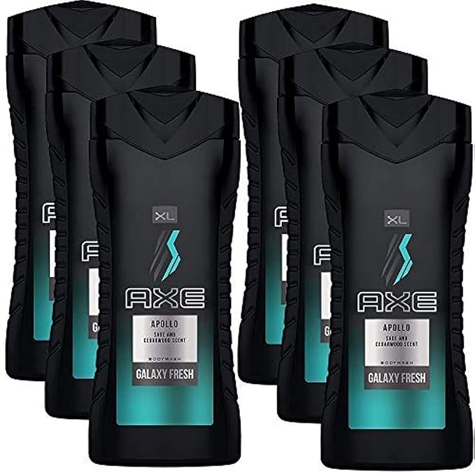 Axe Body Wash for Men, Apollo, 13.5 fl oz 6-Pack