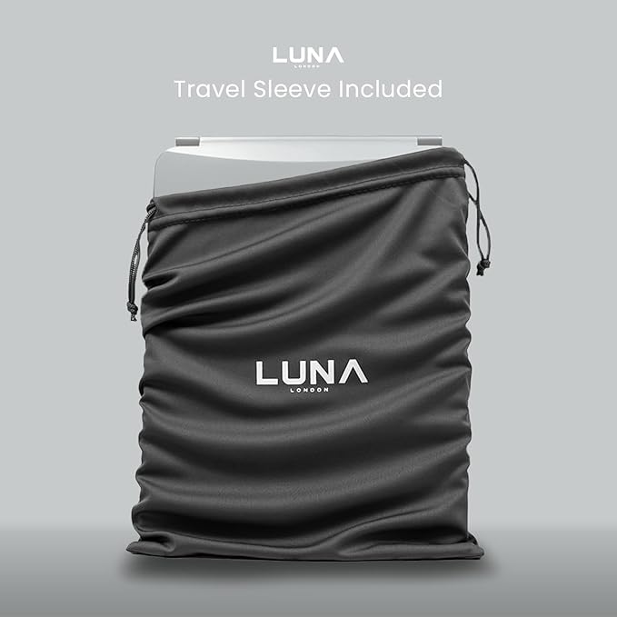 Eclipse LED Lighted Travel Vanity Makeup Mirror | 3 Colour Light, Compact, Portable, Lighted, Rechargeable, Illuminated Mirror | Perfect for Travel, Makeup & Beauty Needs | Chalk Grey