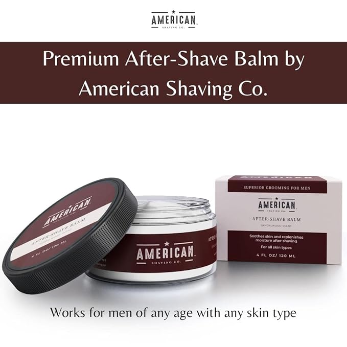 After Shave Balm for Smooth (Sandalwood Scent), Soothes and Moisturizes Face After Shaving, Treats Redness & Razor Burn, Post Shave Lotion 4 Oz