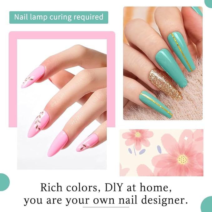 JR 9pcs 15ml gel nail polish set Including Red Pink Nude Gel Polish Kit UV LED Soak Off Polish Home DIY Gift D