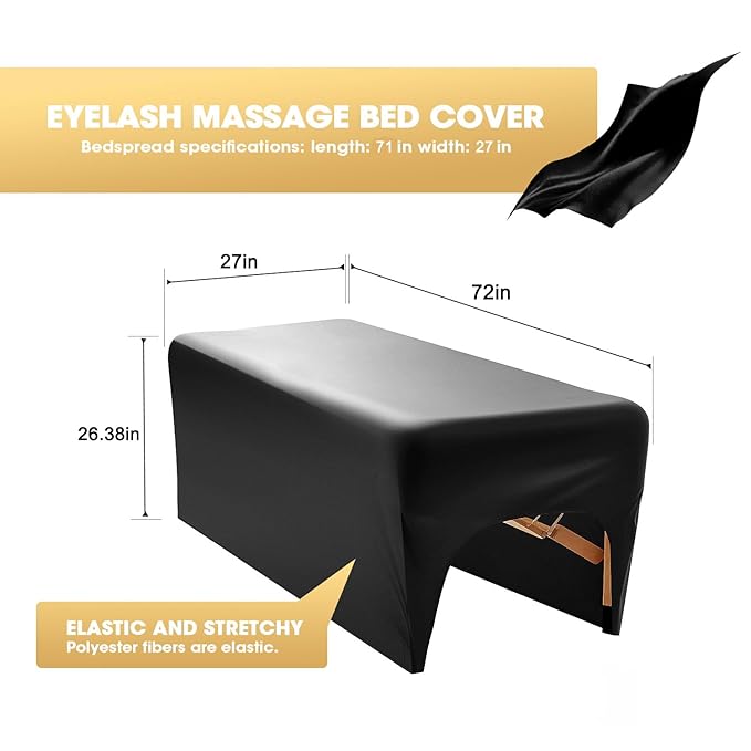 Onism Lash Bed Cover - Wipeable PU Leather Massage Table Cover, Waterproof, Soft Comfortable Spa Bed Cover, Suitable for Fits Grafting Eyelash Beds Massage Tables, Perfect for Salons Spa Home Use