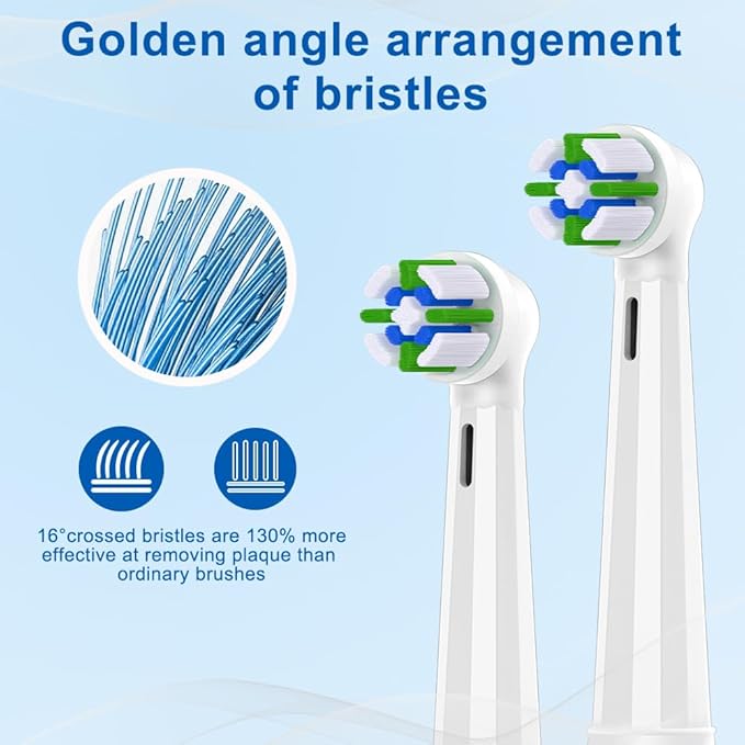 Electric Toothbrush Heads Compatible with Oral B iO Replacement Heads, Soft Bristles& 16° Angled Design,Fit for iO 8/9/10 Models,8 Count for Family Sharing