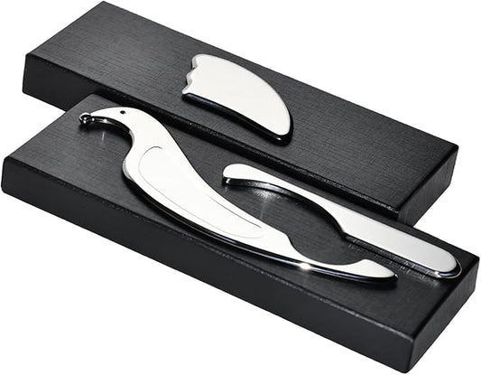 JWCASA Muscle Scraper Scar Tissue Massage Tools Foot, Neck, Knee, Leg Back Massager IASTM Tool for Physical Therapy & Plantar Fasciitis with 3 Pieces Set 18