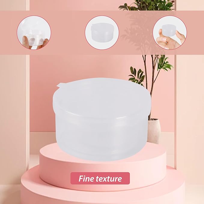 15pcs plastic cosmetic jar 7g/7ml clear case with snap lids portable,Travel Storage Cosmetic Samples Beauty Products Mini Containers with Lids, Airtight Cosmetic Containers with Lids