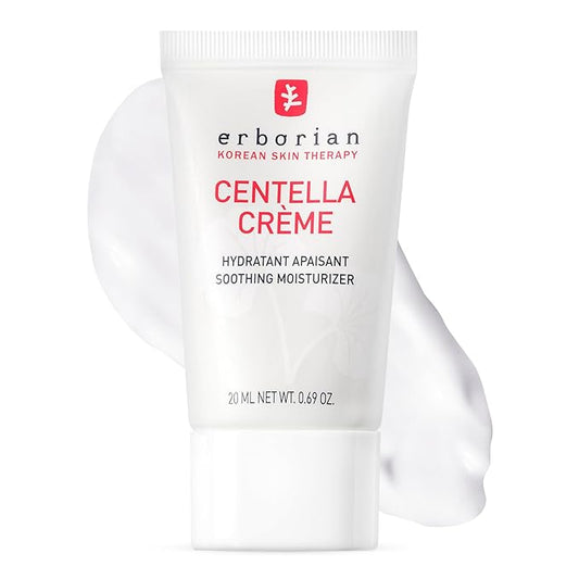 Erborian Face Moisturizer Cream Centella Cream - Ultra Light-Weight Facial Moisturizing Cream with Shea Butter, Hyaluronic Acid, Glycerin & Beta Glucan - Soothes & Hydrates Skin - All Skin Types, 20ml