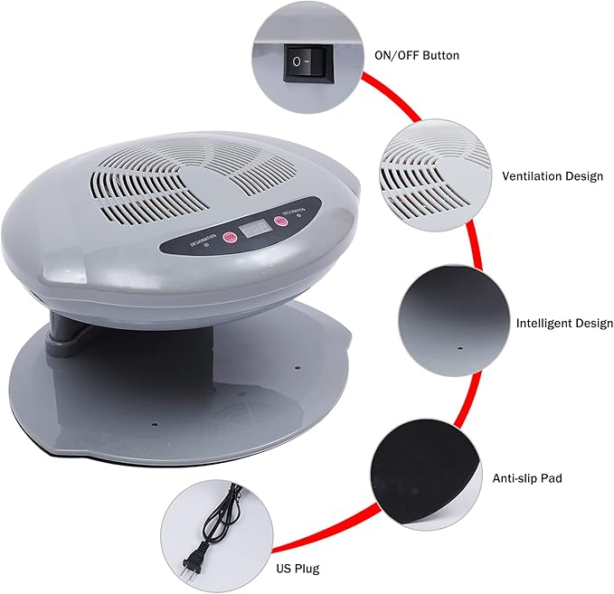 Professional Nail Dryer,400W Air Nail Fan Blower Dryer Machine Auto Induction Warm and Cool Wind,Manicure Tool with Sensor,for Fingernail & Toenail Curing,Silver