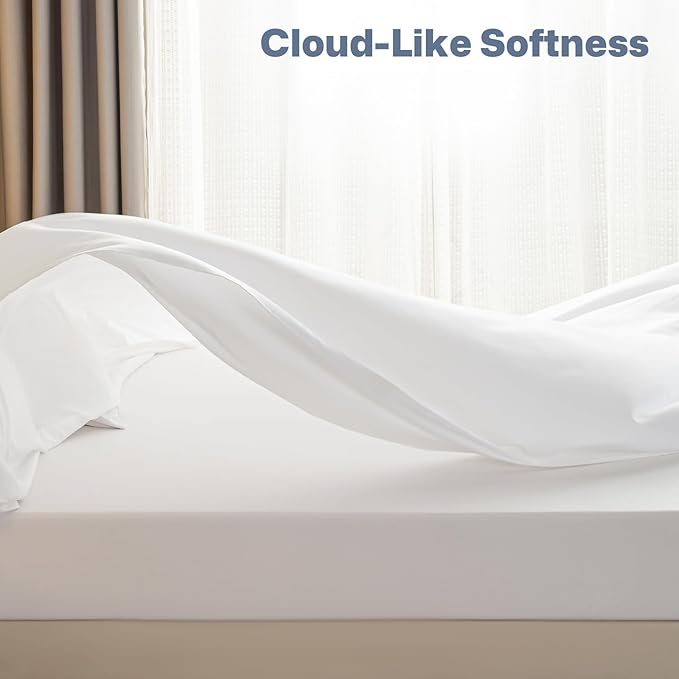 Lavisun Twin Flat Sheets 6 Pack,White Brushed Microfiber Bed Sheets, Soft & Breathable Bulk Sheets for Hotel, Massage, Hospital, Home, Dorm