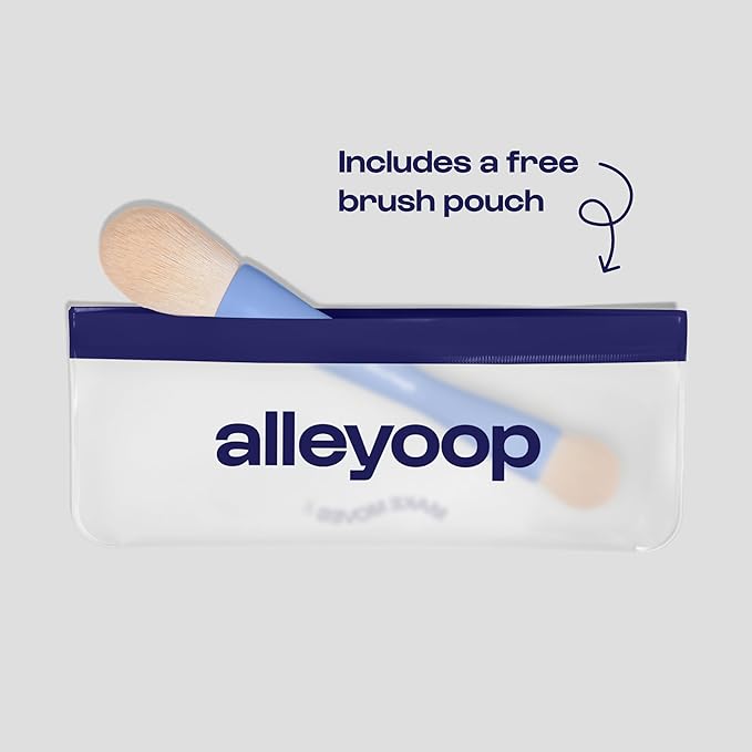 Alleyoop Overachiever 4-in-1 Travel Makeup Brush Set – Powder, Blending, Precision & Complexion Brushes – Mini Makeup Brush for Women, Vegan, Multi-Use & Travel-Friendly Makeup Tool
