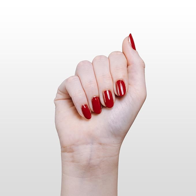 Dazzle Dry Nail Mini Lacquer (Step 3) - Ember - A burnt red with subtle orange undertones. Full coverage shimmer. (0.17 fl oz / 5 Manicures)