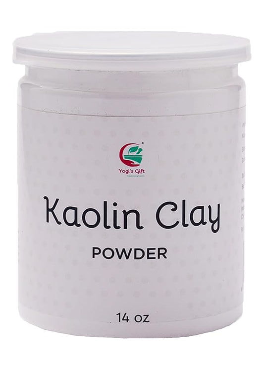 Kaolin Clay Powder | 14 oz | White Clay For Soap Making, Face Cleansing And Oily Skin | By Yogi's Gift®