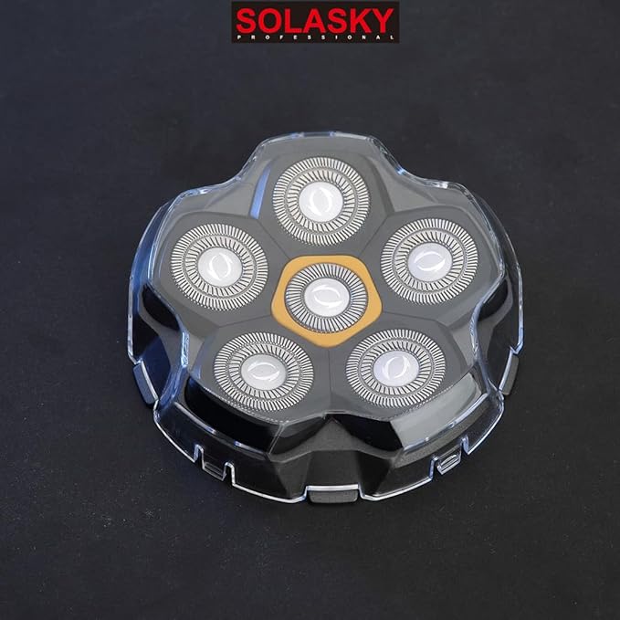 2 Pcs 6 Blade Magnetic Replacement Shaving Head, Washable Shaver Blade Heads Replacement for Head Shaver Razor for Men