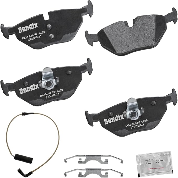 Bendix Priority1 CFM1239 Semi-Metallic Rear Brake Pads for BMW 525i 2003, 530i 2003