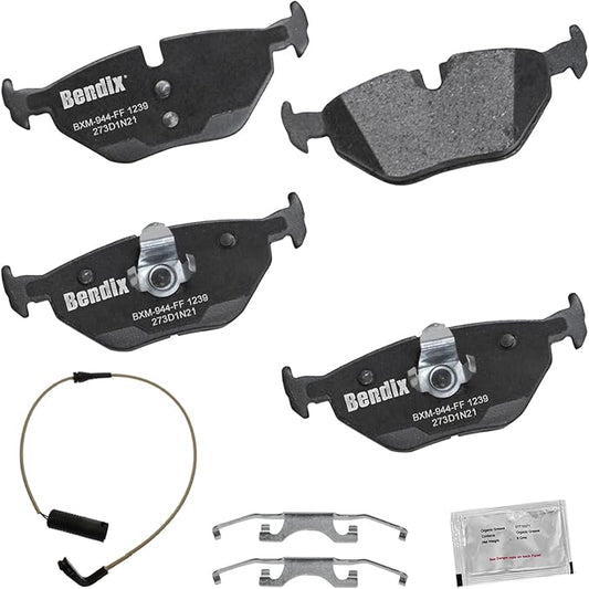 Bendix Priority1 CFM1239 Semi-Metallic Rear Brake Pads for BMW 525i 2003, 530i 2003