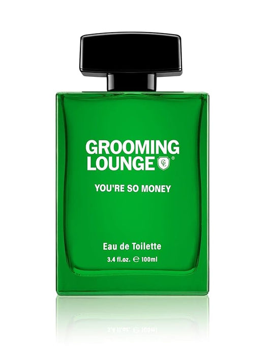 Grooming Lounge Men's Fagrances Eau de Best Perfume for Men - Features Energizing Notes of Lemon Bergamot Cardamom and Patchouli - Travel Size Perfume 3.4oz (You're So Money)