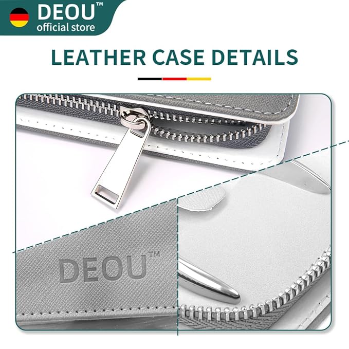 DEOU Kit Grooming Nail Clippers Set 11 in 1 Stainless Steel Professional Manicure Kit Nail Clippers Set for Women, 11pcs Luxurious Personal Care Manicure Nail Gift Set for Travel or Home