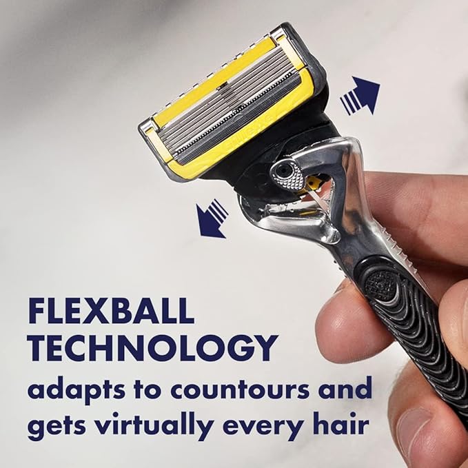 Gillette ProGlide Shield Men's Razor, 5 Bladed Razor, with Precision Trimmer, Comfortglide Lubrication, Glide and Comfort, Handle + 4 Blade Refills