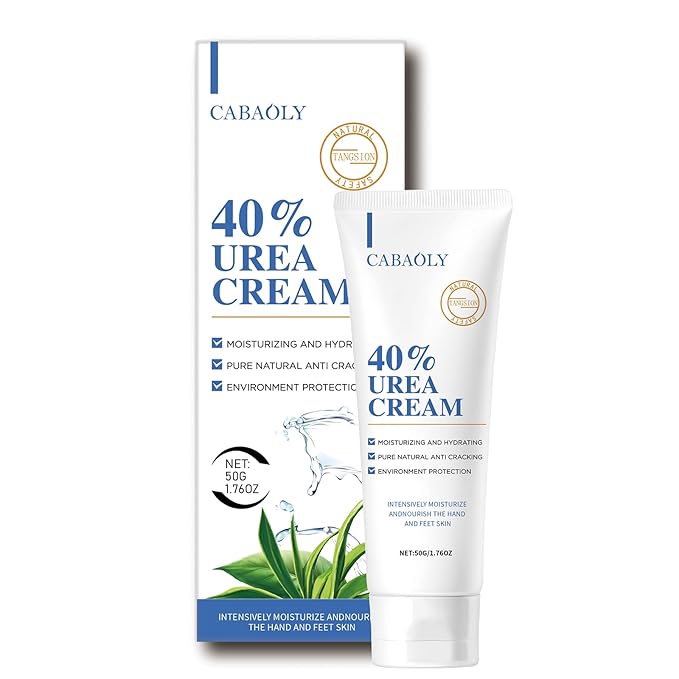 Urea Cream 40 Percent for Feet Maximum Strength, Urea Foot and Hand Cream with Powerful Hydration for Dry Skin, Cracked Heels, Deeply Moisturizing for All Skin Types 1.76oz