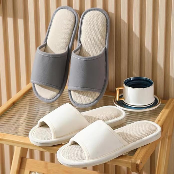 8 pairs disposable hospitality slippers, home slippers, open-toe indoor slippers, comfortable and washable, multi-color leisure spa slippers, suitable for home, hotel, travel