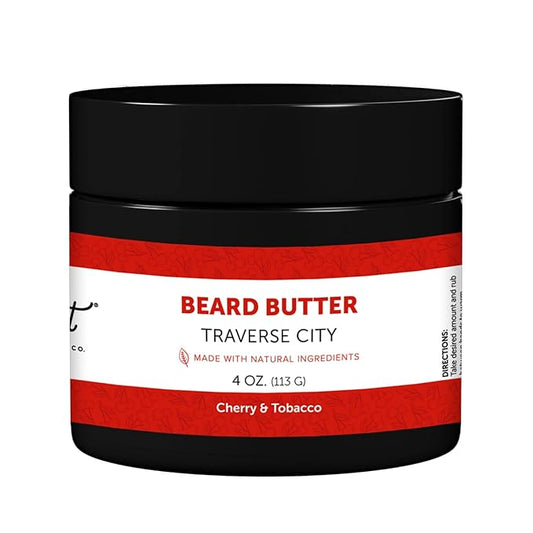 Detroit Grooming Co. Beard Butter for Men | Softens, Thickens & Hydrates with Safflower Oil & Shea Butter | Traverse City Scent, 4oz