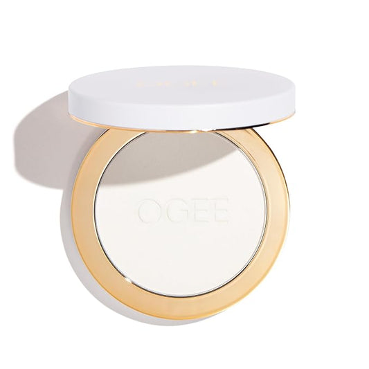 Ogee Sculpted Skin-Perfecting Makeup Setting Powder - Stone - FULL SET (Case & Refill) - Lightweight Powder Foundation Made with 70% Organic Ingredients