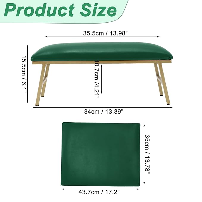 VOCOSTE 1 Set Arm Rest for Nails Tech, Non-Slip Nail Arm Rest, Manicure Hand Rest with Nail Table Mat, Hand Rest for Nails Tech, Nail Hand Rest, Green