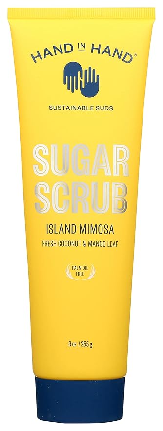 Hand in Hand Sugar Scrub Bundle, Gentle Exfoliation For All Skin Types, Sea Salt, Poppy, Island Mimosa and Cactus Blossom Scent (9 oz. 4 Pack)