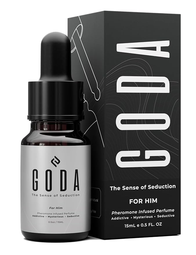 GODA Pheromone Cologne for Men Infused with Real Pheromones – Citrus and Lavender Scent – Alluring Fragrance for Confidence and Charisma – Perfume con Feromonas para Hombres – 15ml/0.50 fl oz
