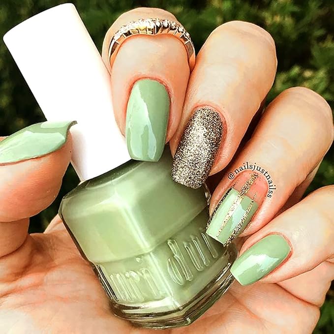 duri Nail Polish, 720 Barefoot, Creamy Pastel Green, Full Coverage, Glossy Finish, Fast Drying, 0.45 Fl Oz