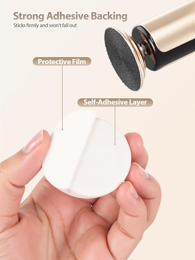 60 Pcs Sandpaper Set 1.7'' x 1.7'' for Electric Foot File Callus Remover