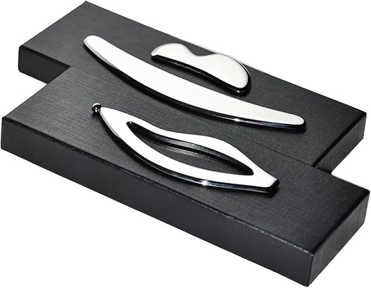 JWCASA Muscle Scraper Scar Tissue Massage Tools Foot, Neck, Knee, Leg Back Massager IASTM Tool for Physical Therapy & Plantar Fasciitis with 3 Pieces Set 17