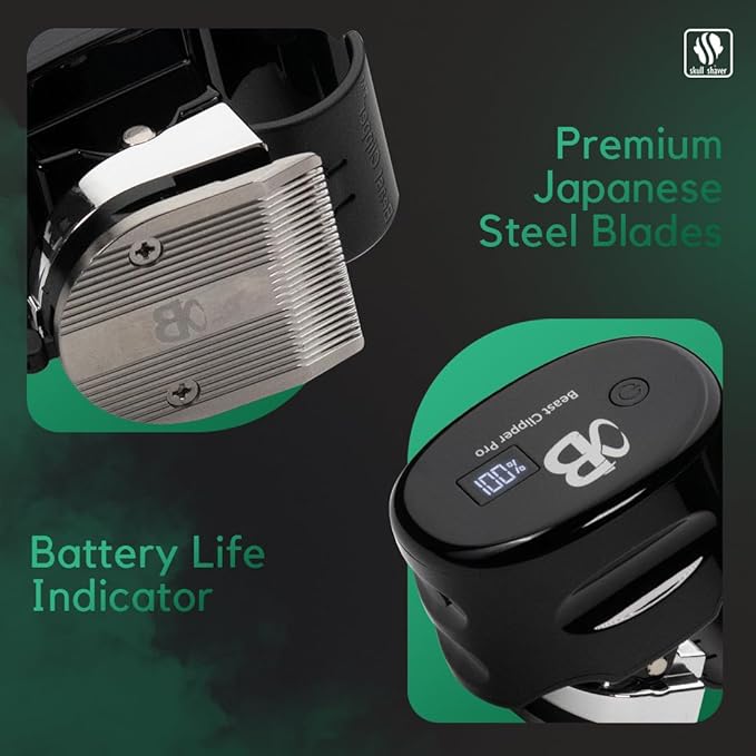 Skull Shaver Beast Clipper Pro: Ultimate Home Haircut & Grooming Kit for Men/Women - DIY Haircut,Hair Clippers, Self Haircut Tool.