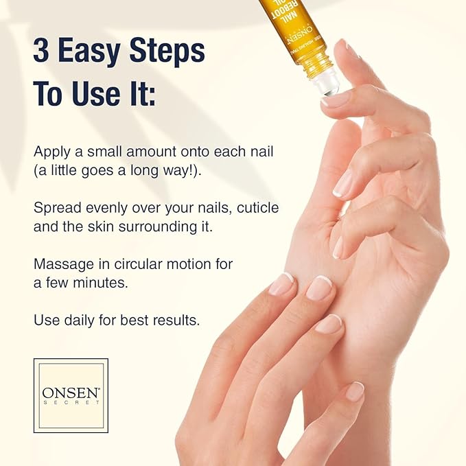 Onsen Secret Nail Reboot Duo - Treatment for Damaged Nails - Natural Nail Care & Cuticle Repair - Visible Results For Perfect Nails, Cuticle Conditioner Cream 15ml & Nail Reboot Oil 10ml