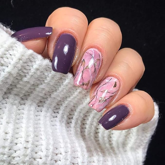 duri Nail Polish, 738 Scorpio, Purple Plum, Full Coverage, Glossy Finish, Fast Drying, 0.45 Fl Oz