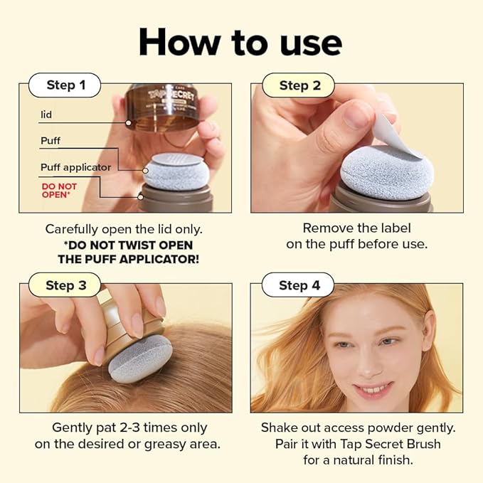 I DEW CARE Biotin Clarifying Dry Shampoo - Tap Secret Blonde | Strengthening & Volumizing, Powder Type, Refillable, Travel size, Non-aerosol, Brunette, Korean Ginseng, Mother's Day, 0.24 Oz