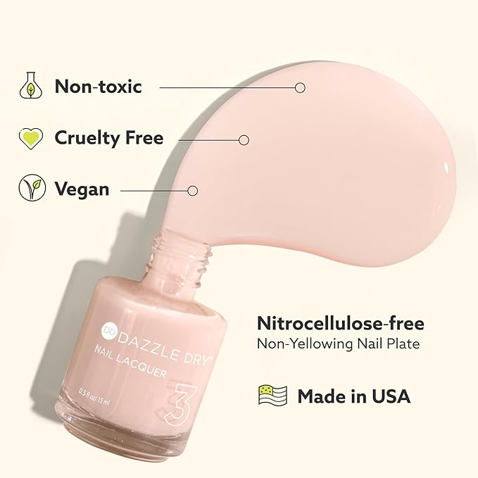 Dazzle Dry Nail Lacquer (Step 3) - Raise Your Glass Lacquer - A glittering copper. Full-coverage metallic. (0.5 fl oz)