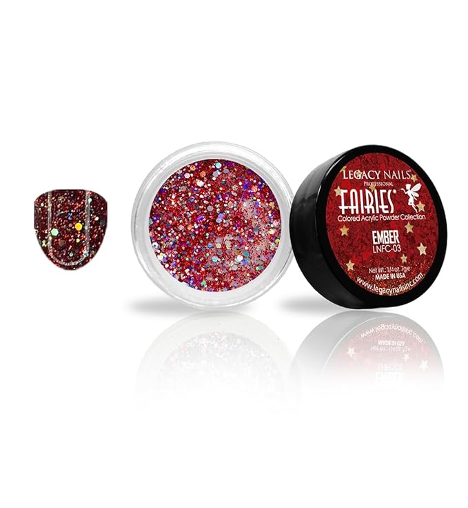 Legacy Nail Acrylic Powder Collections - 6 Colors Professional Nail Art Powder Set Manicure DIY for Dip & Acrylic Nail Extensions (Fairies Collection)