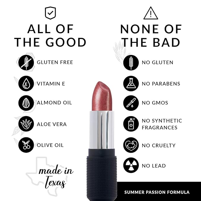 Berry Blast Plum Lipstick for Women - Vegan Gluten Free Natural Makeup, Semi-Sheer Hydrating Lip Stick - Organic Lip Gloss with Aloe & Almond Oil