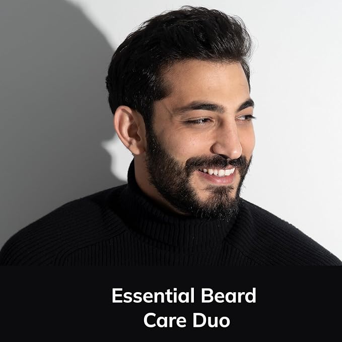 Detroit Grooming Co. Beard Oil & Beard Balm Bundle | Midnight Bourbon Scent (Bourbon Vanilla & Cedarwood) | Hydrating Beard Care Set with Vitamin E & Sunflower Oil | 1 oz Beard Oil & 2 oz Beard Balm