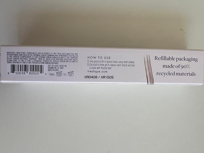 trestique Brow Pencil And Gel, Refillable Eye Brow Pencil With Built-In Brow, Clean Beauty Eyebrow Pencil And Brow Gel, Sustainable 2-In-1
