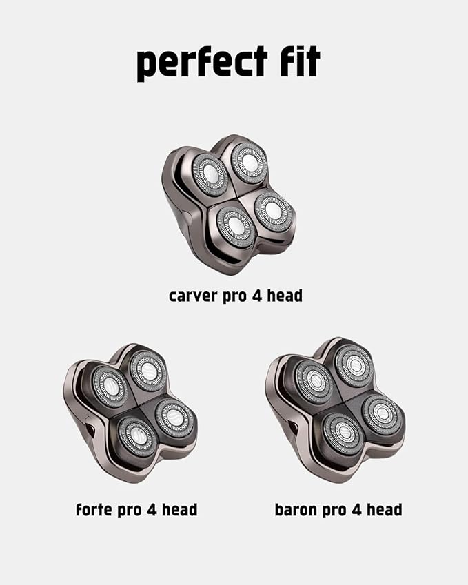 Pitbull Shaver Replacement Blade for Skull Shaver Replacement Heads, Skull Shaver Replacement Blades for Pitbull Gold Replacement Blades, 4 Pack Pitbull Skull Shaver Replacement Blade, Premium