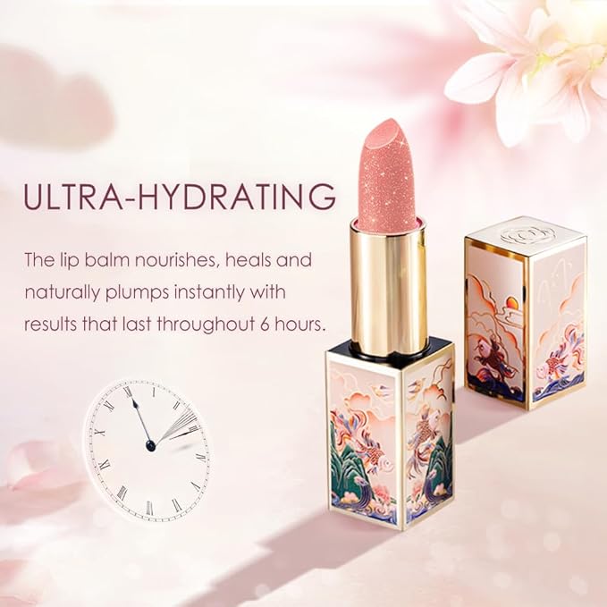 CATKIN Tinted Lip Balm Glitter Lip Stain Ultra Hydrating Lip Moistrurizer Chapstick with Vitamin E Nourishing For Cracked & Dry Lips 0.12 oz C15 Destiny - Wine Red