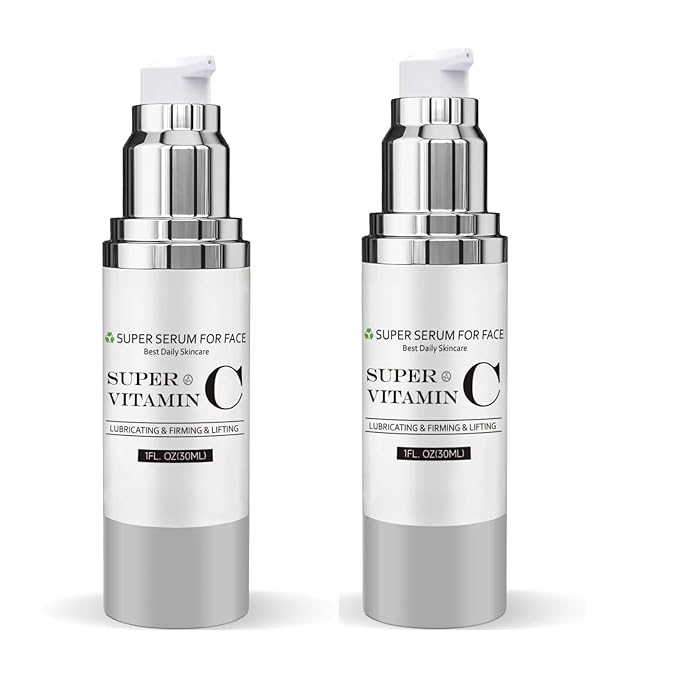 Super Vitamin C Serum for Women Over 70, All-In-One Hydrating Vitamin C Face Serum for Smooths Fine Lines, 1 FLOZ-2pack
