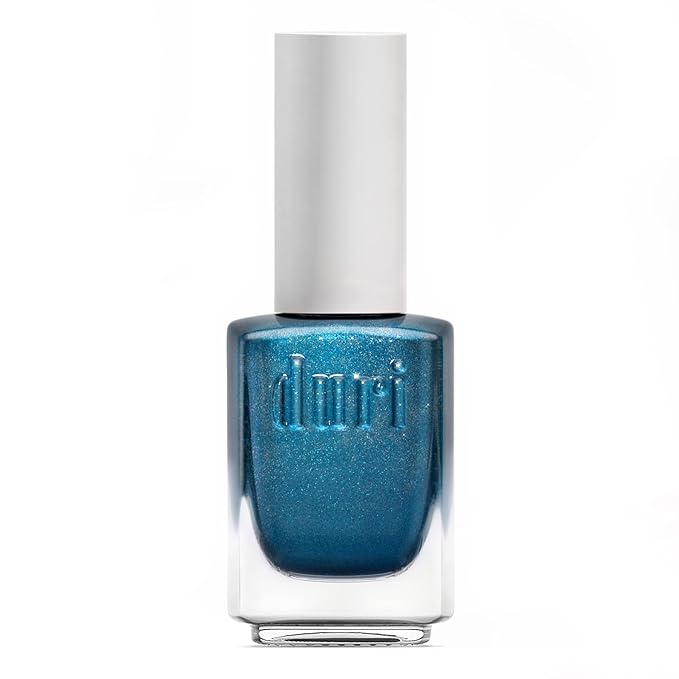 duri Nail Polish, 759 Google Me, Striking Blue Ingrained with Glitter, Full Coverage, Lasting, Quick Drying, 0.45 Fl Oz
